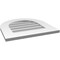 Ekena Millwork Round Top Surface Mount PVC Gable Vent: Non-Functional, w/ 3-1/2"W x 1"P Standard Frame, 20"W x 20"H GVPRT20X2001SN - alternate 2